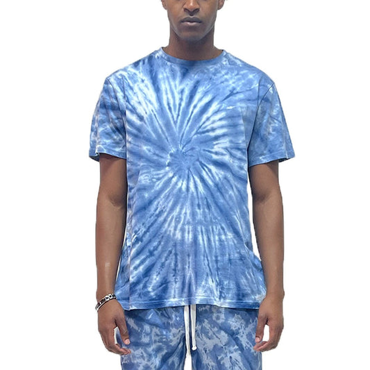 Light Blue Swirl Tie Dye T-Shirt